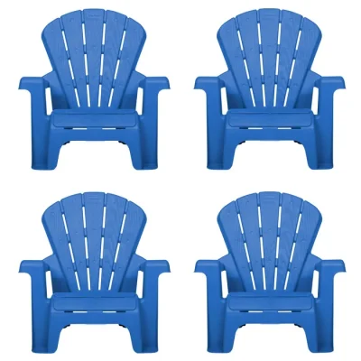 Garden Chair - Blue 4 Pack