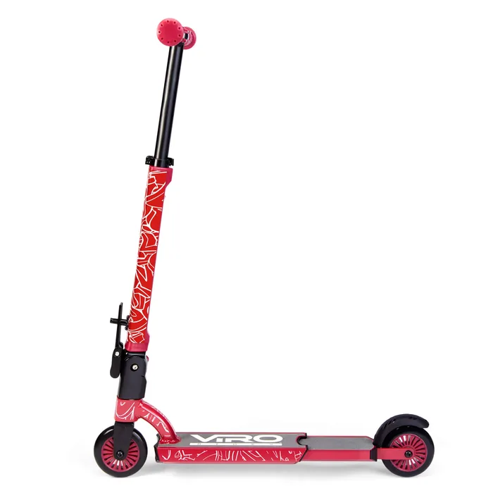 Viro Rides Compact Scooter Black and Red - Image 4